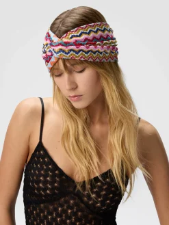 Bandeau en tricot ondulé