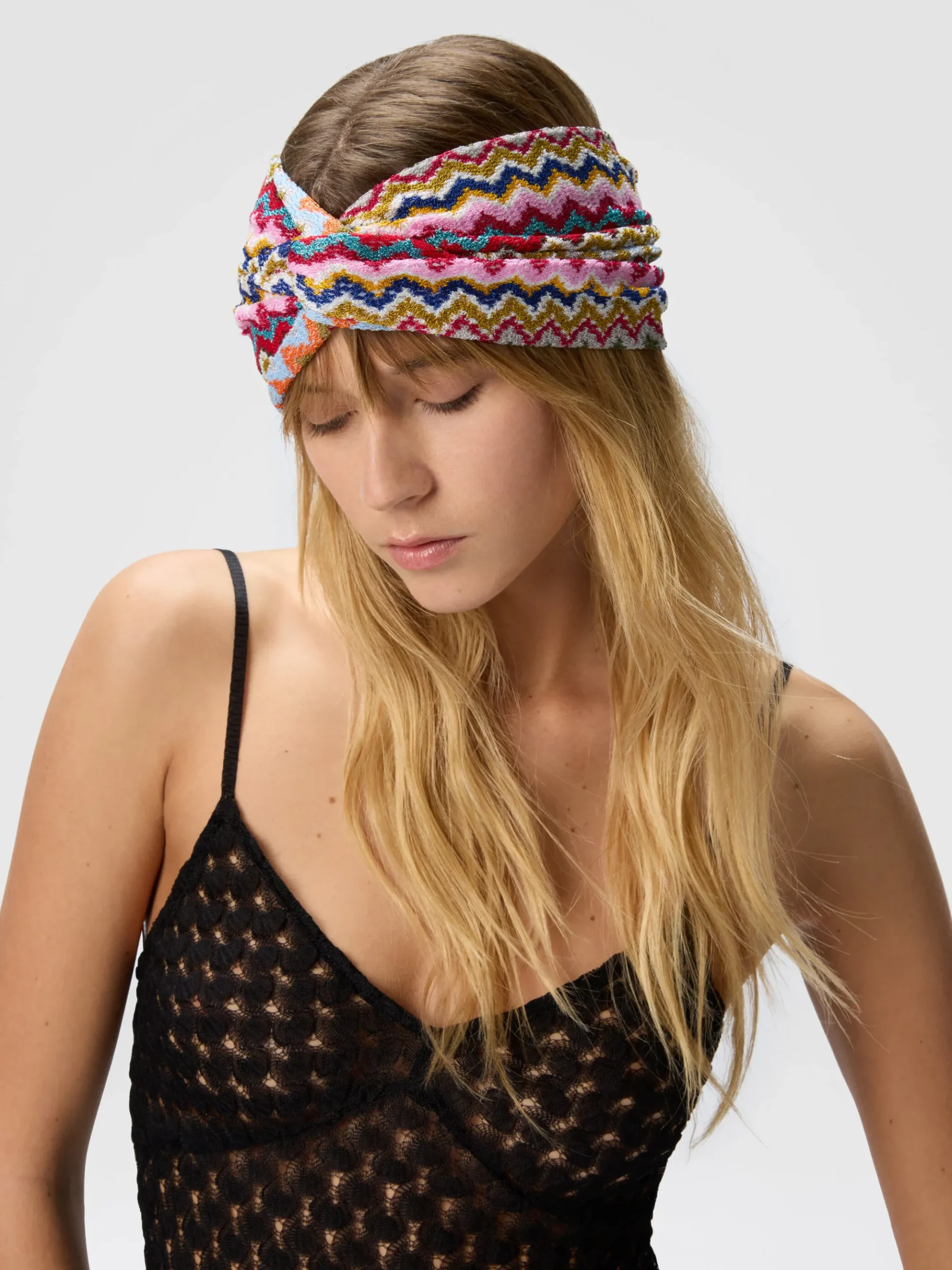 Bandeau en tricot ondulé