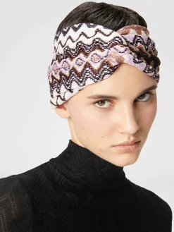 Bandeau en viscose chevron