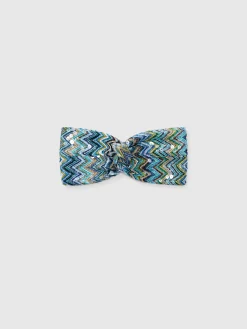 Bandeau en viscose lamée zigzag avec paillettes
