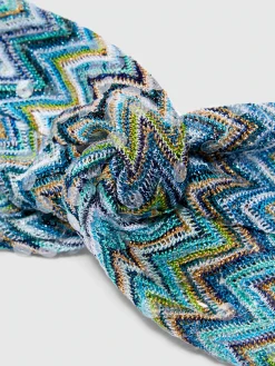 Bandeau en viscose lamée zigzag avec paillettes