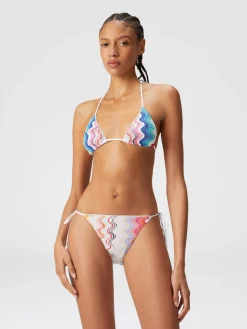 Bikini à motif ondulé avec lurex