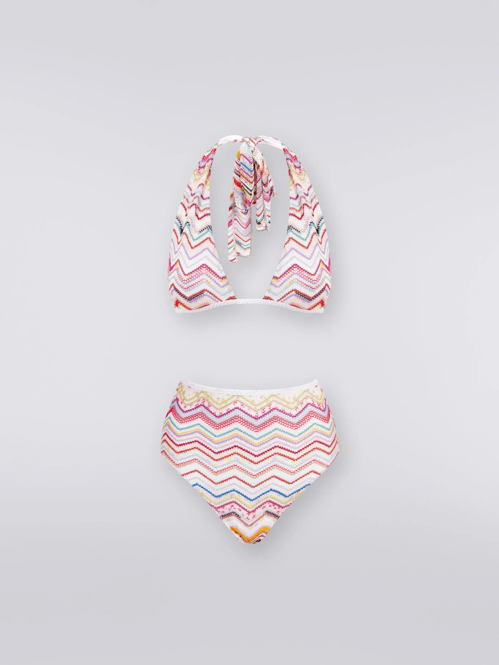 Bikini en crochet avec lurex et slip à taille montante