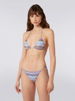 Bikini en viscose à chevrons flammé