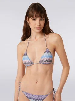 Bikini en viscose à chevrons flammé