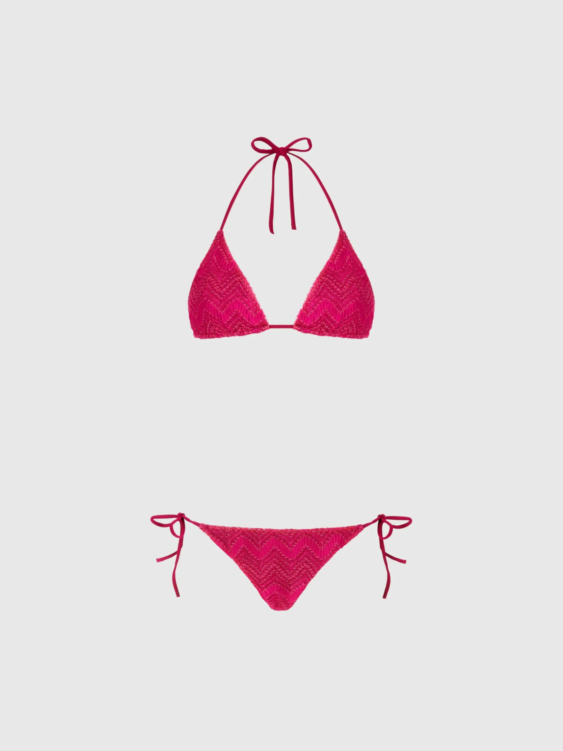 Bikini en viscose lamé zig zag