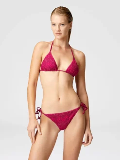 Bikini en viscose lamé zig zag