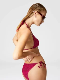 Bikini en viscose lamé zig zag