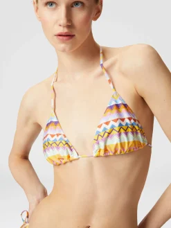 Bikini stretch à imprimé zig-zag