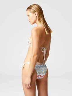 Bikini triangle avec zigzag lamé 3D