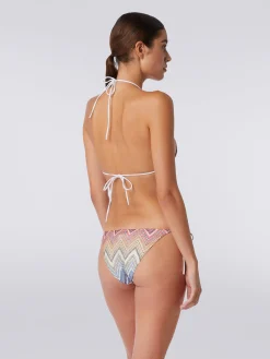 Bikini triangle en tissu à zig zag