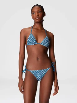 Bikini triangle en viscose lamé