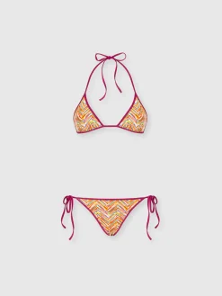 Bikini triangle réversible à imprimé
