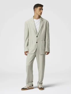 Blazer zigzag en coton et viscose