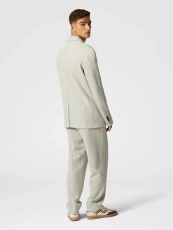 Blazer zigzag en coton et viscose