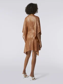 Caftan court à effet dentelle