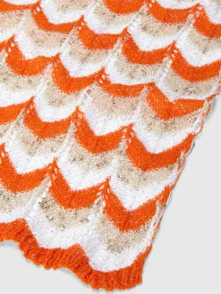 Écharpe en maille avec motif chevron