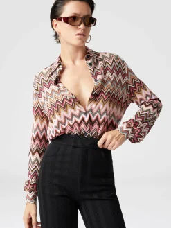 Chemise en coton et viscose zigzag