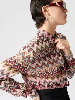 Chemise en coton et viscose zigzag