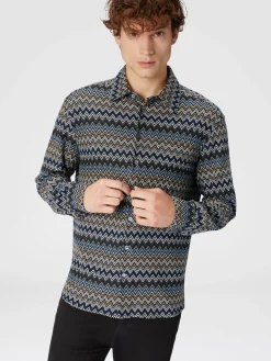 Chemise en coton zigzag