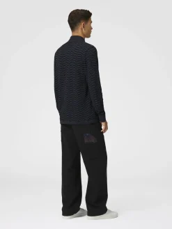 Chemise en maille de laine et viscose à vagues