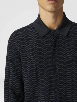 Chemise en maille de laine et viscose à vagues