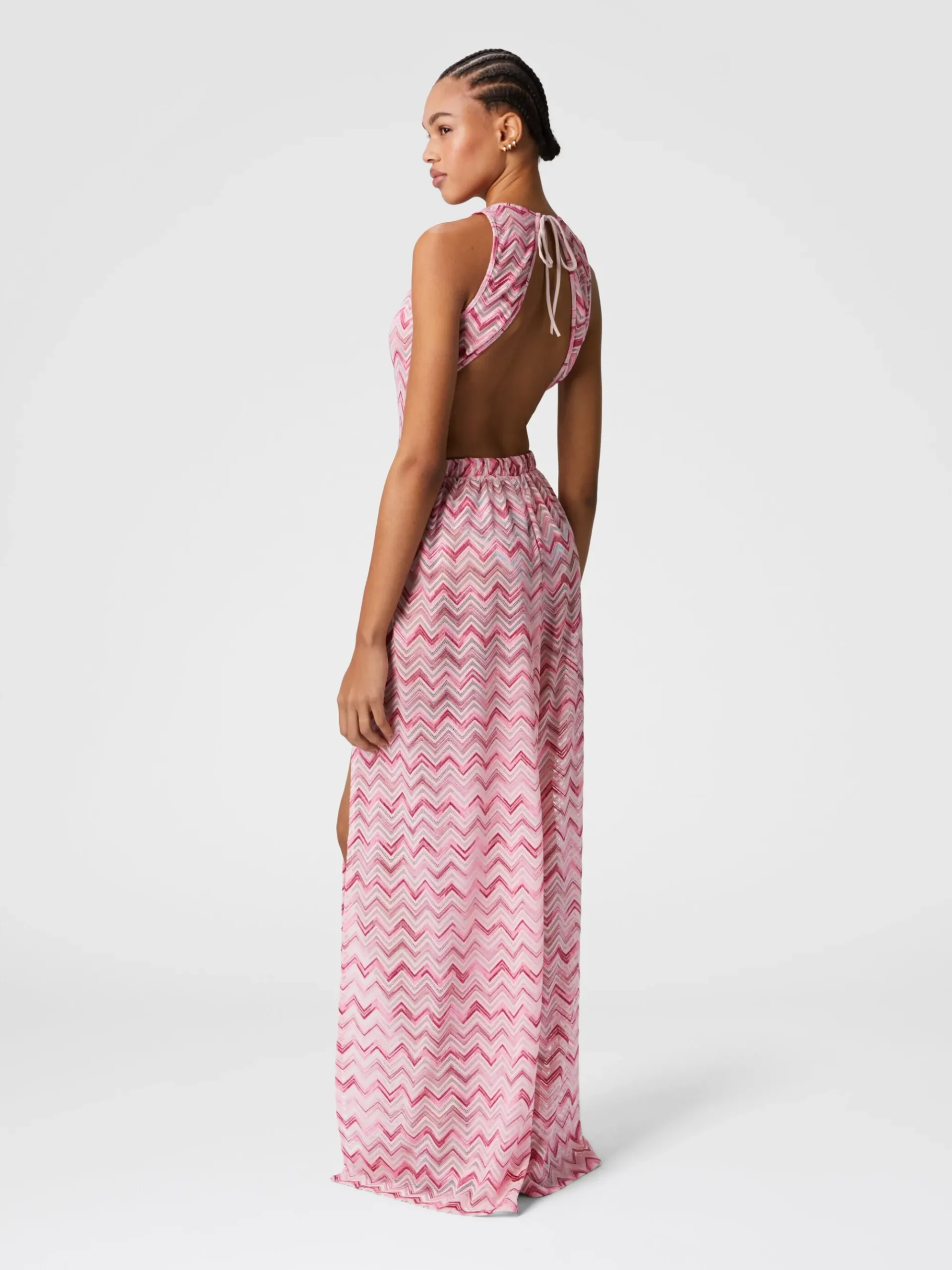 Combinaison en tulle de viscose mélangée avec zigzag flammé