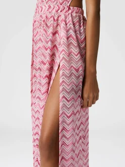 Combinaison en tulle de viscose mélangée avec zigzag flammé