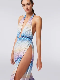 Combinaison longue à effet dentelle dégradé avec lurex