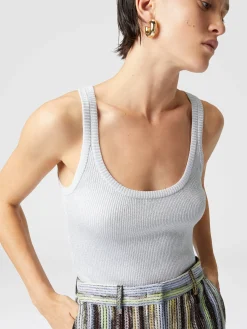 Débardeur en lamé de viscose