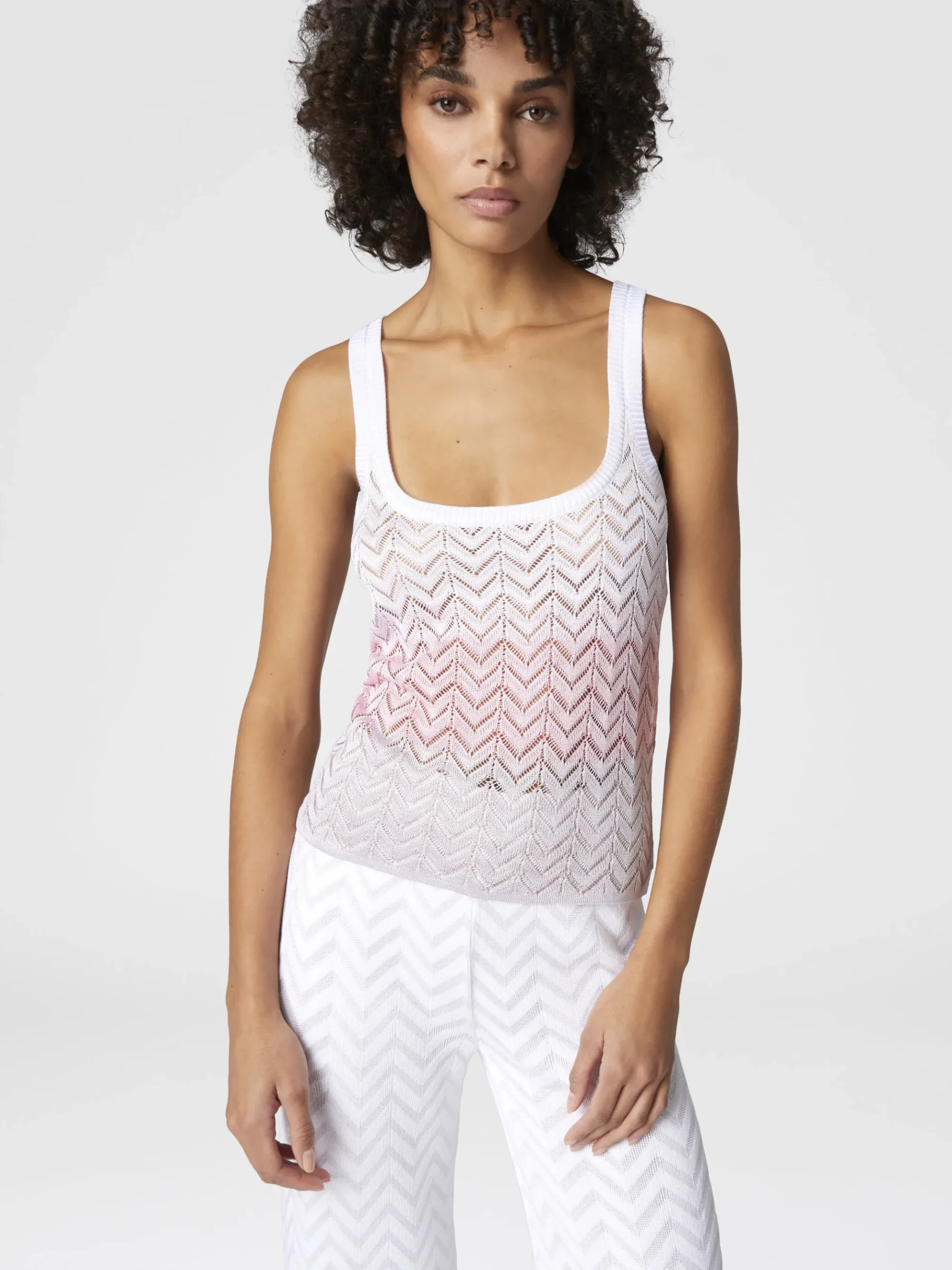 Débardeur en viscose chevron ombré