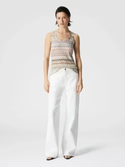 Débardeur en viscose zig zag dégradé