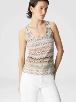 Débardeur en viscose zig zag dégradé