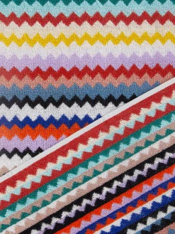 Ensemble de 2serviettes de bain Riverbero en coton éponge à zigzag