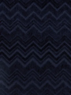 Ensemble de 2serviettes de bain Chalk en coton éponge à zigzag