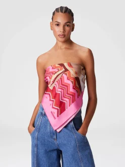 Foulard en pure soie avec imprimé