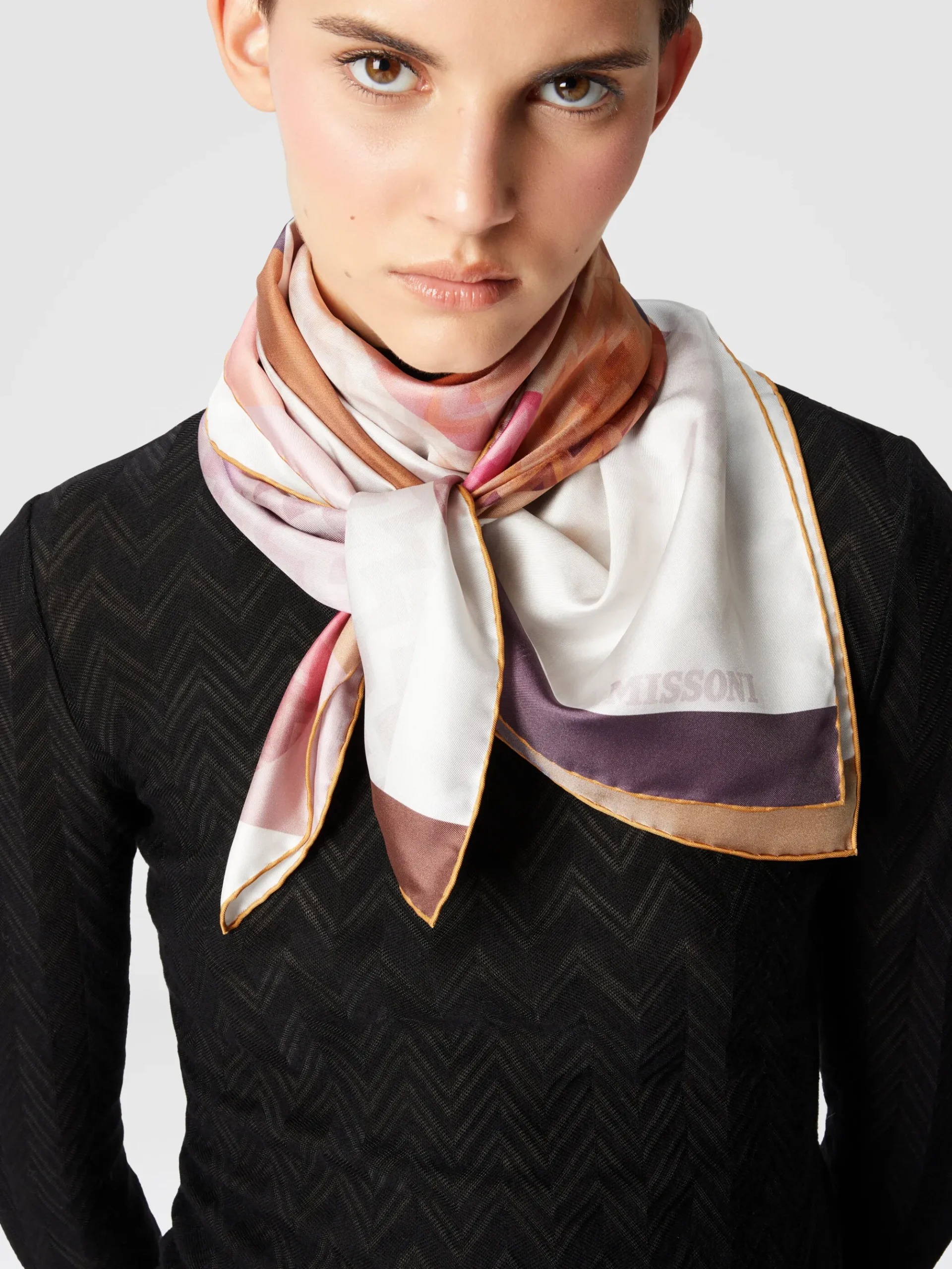 Foulard en soie Zigzag