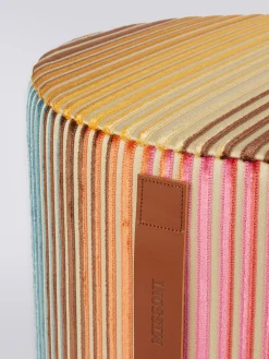 Jacaranda Pouf Cylindrique 40X30