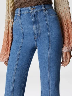 Jean à cinq poches taille haute