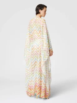 Long recouvert de tulle imprimé avec manches chauve-souris