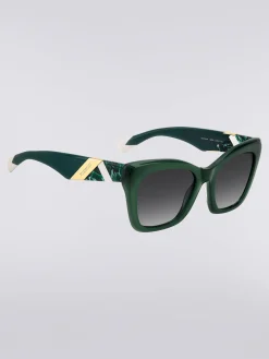 Lunettes de soleil rectangulaires en acétate