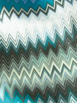 Maillot de bain avec imprimé zigzag et logo brodé