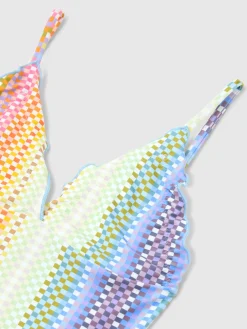 Maillot de bain une pièce avec imprimé à carreaux