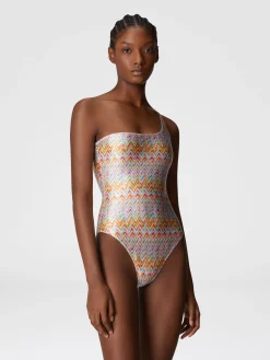 Maillot de bain une pièce monospalla en tissu technique