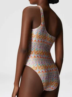Maillot de bain une pièce monospalla en tissu technique