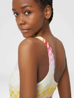 Maillot de bain une pièce à épaule dénudée effet dentelle avec lurex