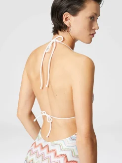 Maillot de bain une pièce avec zig zag lamé 3D