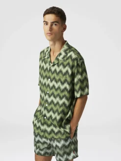 Maillots de bain imprimés en zigzag avec fréquence perturbée