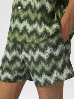 Maillots de bain imprimés en zigzag avec fréquence perturbée