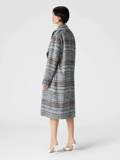 Manteau long avec application de paillettes